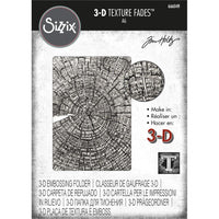 Tree Rings  Sizzix 3D Texture Fades Embossing Folder By Tim Holtz