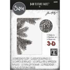 Pine Branches - Sizzix 3D Texture Fades Embossing Folder By Tim Holtz