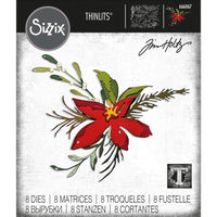 Holiday Brushstroke #3 - Sizzix Thinlits Dies By Tim Holtz 7/Pkg
