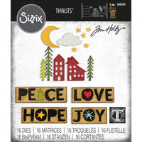 Christmas Cutouts - Sizzix Thinlits Dies By Tim Holtz 16/Pkg