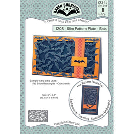 Slim Pattern Plate - Bats - Karen Burniston Dies