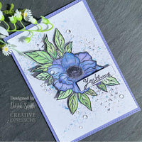 Singles Anemone  Woodware Clear Stamp 4"X6" by Creative Expressions