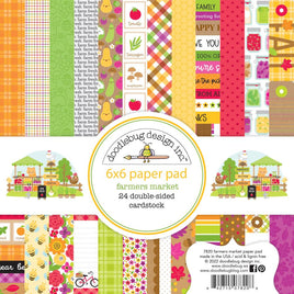 Farmers Market - Doodlebug Double-Sided Paper Pad 6"X6" 24/Pkg