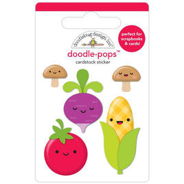 Veggie Garden - Doodlebug Doodle-Pops 3D Stickers