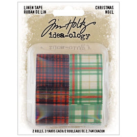 Patchwork Christmas - Idea-Ology Linen Tape 1"X3yd 2/Pkg