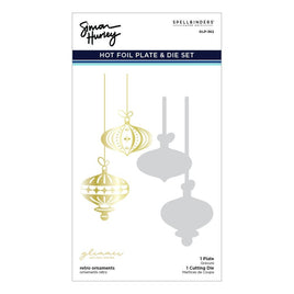 Retro Ornaments -Joyful Christmas - Spellbinders Glimmer Hot Foil Plate & Die