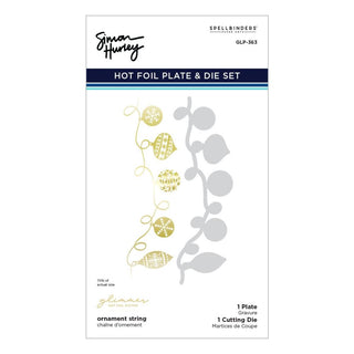Ornament String -Joyful Christmas - Spellbinders Glimmer Hot Foil Plate & Die