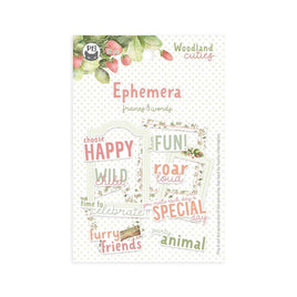 Woodland Cuties Ephemera Cardstock Die-Cuts 12/Pkg Frames & Words