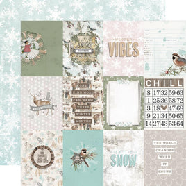 3"X4" Elements - Simple Vintage Winter Woods Double-Sided Cardstock 12"X12"