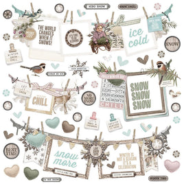 Banner - Simple Vintage Winter Woods Cardstock Stickers 12"X12"