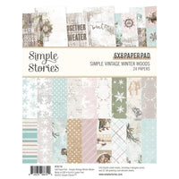 Simple Vintage Winter Woods - Simple Stories Double-Sided Paper Pad 6"X8" 24/Pkg