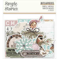 Simple Vintage Winter Woods Bits & Pieces Die-Cuts 57/Pkg