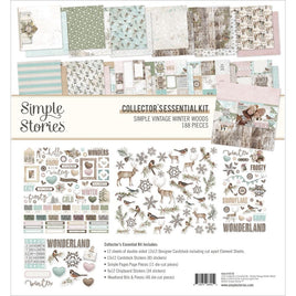 Simple Vintage Winter Woods - Simple Stories Collector's Essential Kit 12"X12"
