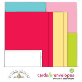 Christmas - Doodlebug Cards & Envelopes 12/Pkg