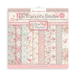 Rose Parfum  Stamperia Backgrounds Double-Sided Paper Pad 12"X12" 10/Pkg