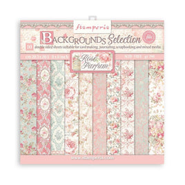 Rose Parfum, 10 Designs/1 Each - Stamperia Backgrounds Double-Sided Paper Pad 8"X8" 10/Pkg