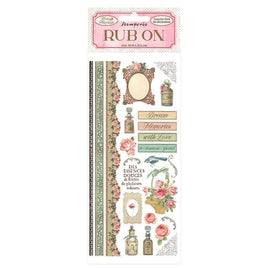 Rose Parfum Borders & Parfumes Stamperia Rub-On 4"X8.5"