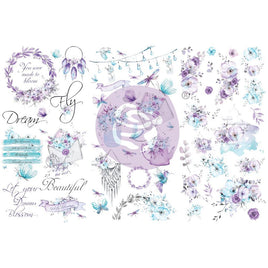 Aquarelle Dreams Rub-On Transfers 6"X12" 3/Sheets