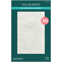 Holiday Floral Swag - Spellbinders 3D Embossing Folder 5.5"X8.5"