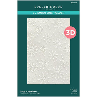 Flurry Of Snowflakes - Spellbinders 3D Embossing Folder 5.5