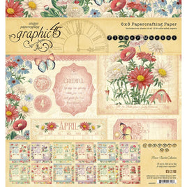 Flower Market - Graphic 45 Double-Sided Paper Pad 8"X8" 24/Pkg