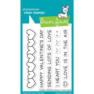 Simply Celebrate Hearts - Lawn Fawn Clear Stamps 3