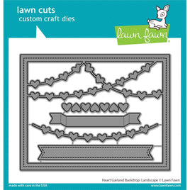 Heart Garland Backdrop: Landscape - Lawn Fawn Craft Die