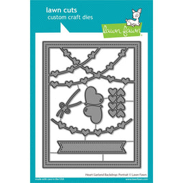 Heart Garland Backdrop: Portrait - Lawn Fawn Craft Die