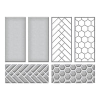 French Braid & Hexagon Panels - Spellbinders Etched Dies By Becca Feeken