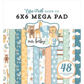 Our Baby Boy - Echo Park Double-Sided Mega Paper Pad 6"X6" 48/Pkg