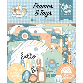 Frames & Tags, Our Baby Boy - Echo Park Cardstock Ephemera 33/Pkg