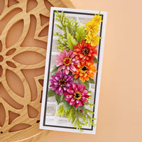 Zinnia- The Painter's Garden - Spellbinders Etched Dies By Susan Tierney-Cockburn