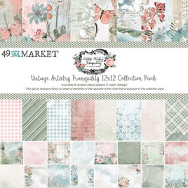 Vintage Artistry Tranquility - 49 And Market Collection Pack 12"X12"