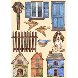 Create Happiness Welcome Home Houses - Stamperia Wooden Shapes A5