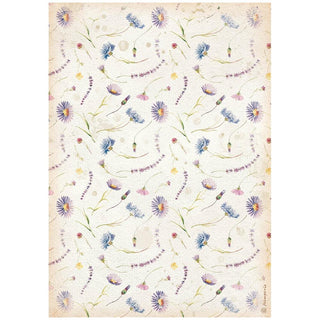 Create Happiness Welcome Home Flowers - Stamperia Rice Paper Sheet A4