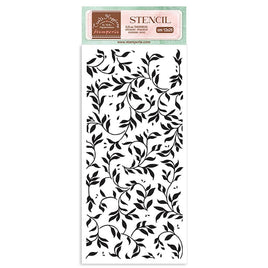 Create Happiness Welcome Home Leaf - Stamperia Stencil 4.72"X9.84"