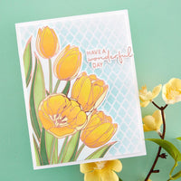 Wonderful Tulips- Four Petal - Spellbinders Glimmer Hot Foil Plate & Die