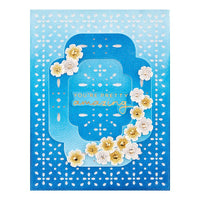 Making Me Smile Sentiments- Four Petal - Spellbinders Glimmer Hot Foil Plate & Die