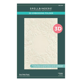 Four Petal Floral - Spellbinders 3D Embossing Folder 5.5