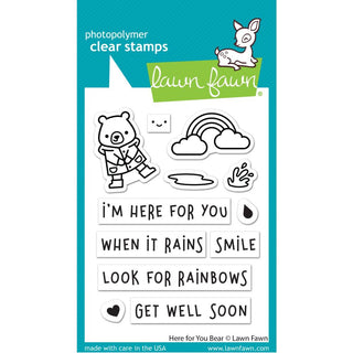 Here For You Bear - Lawn Fawn Clear Stamps 3