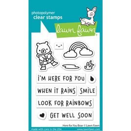 Here For You Bear - Lawn Fawn Clear Stamps 3"X4"