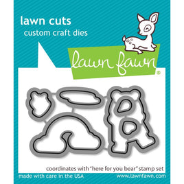 Here For You Bear - Lawn Cuts Custom Craft Die