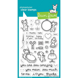 Sew Very Mice - Lawn Fawn Clear Stamps 4"X6"