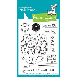 How You Bean? Buttons Add-On - Lawn Fawn Clear Stamps 3"X4"