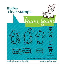 Coaster Critters Flip-Flop - Lawn Fawn Clear Stamps 3"X2"