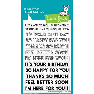 Offset Sayings: Everyday - Lawn Fawn Clear Stamps 4