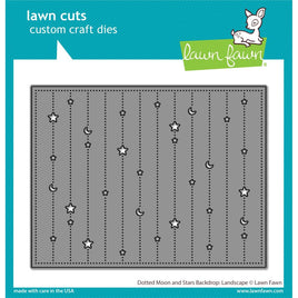 Dotted Moon & Stars Backdrop: Landscape - Lawn Cuts Custom Craft Die