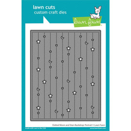Dotted Moon & Stars Backdrop: Portrait - Lawn Cuts Custom Craft Die