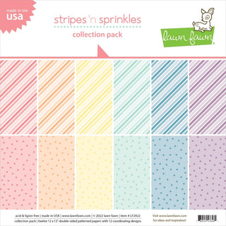 Stripes 'n Sprinkles - Lawn Fawn Double-Sided Collection Pack 12
