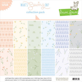 What's Sewing On? - Lawn Fawn Double-Sided Collection Pack 12"X12" 12/Pkg